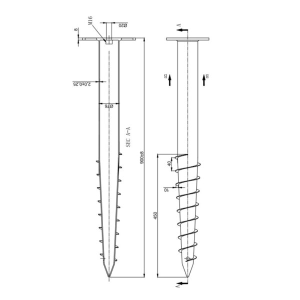 Ground-Screw-900mm-diagram